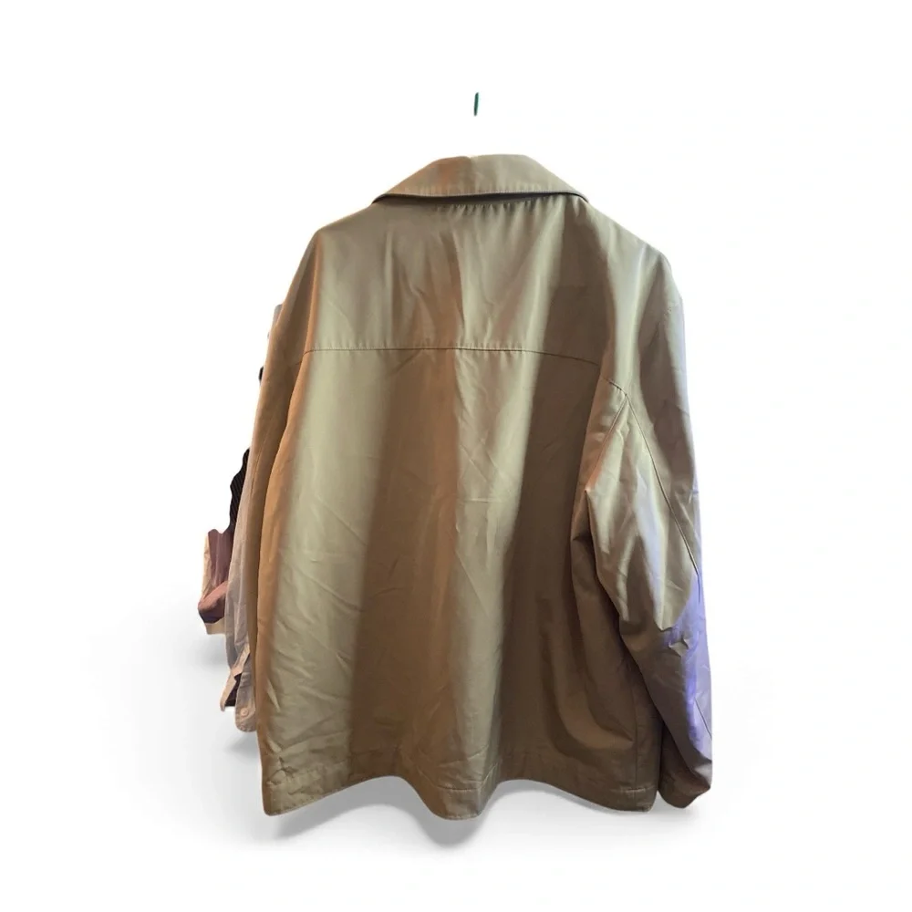 Perry Ellis Portfolio Poly Tech Harrington Jacket Khaki Beige XL - Picture 5 of 6